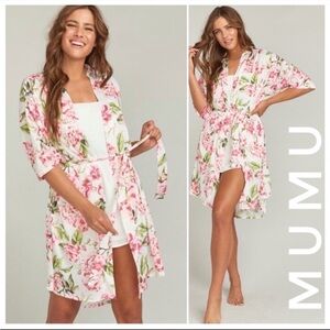 SHOW ME YOUR MUMU Brie garden of blooms robe swim cover bridal robe